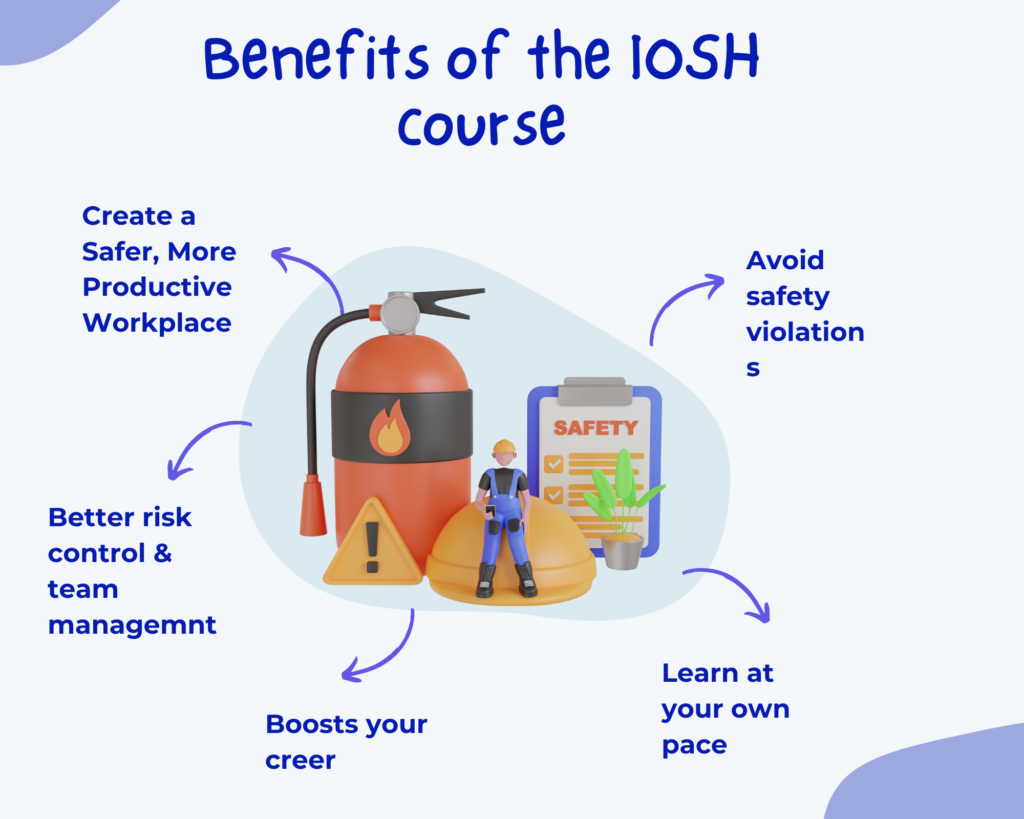 Infographics on benefits of IOSH Managing Safely Courses